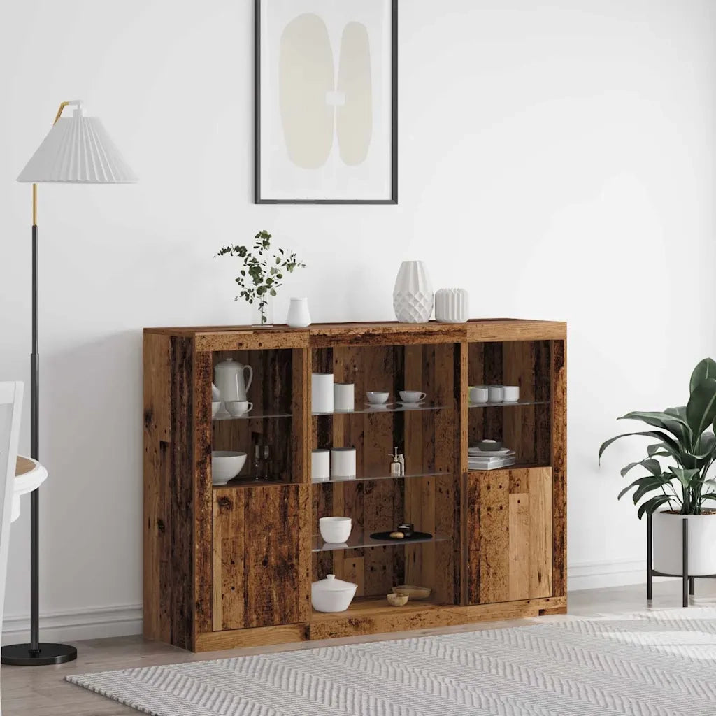 Credenza | Madia LED Legno vecchio 142,5 x 37 x 100 cm Legno multistrato