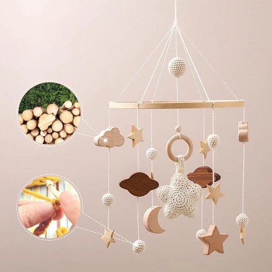 Sostegno Mobili con Cassa Musicale - Sostegno per Bambini in Legno per Tavolo di Ricovero - Sostegno per Campanello e Giocattoli per Camere dei Bambini