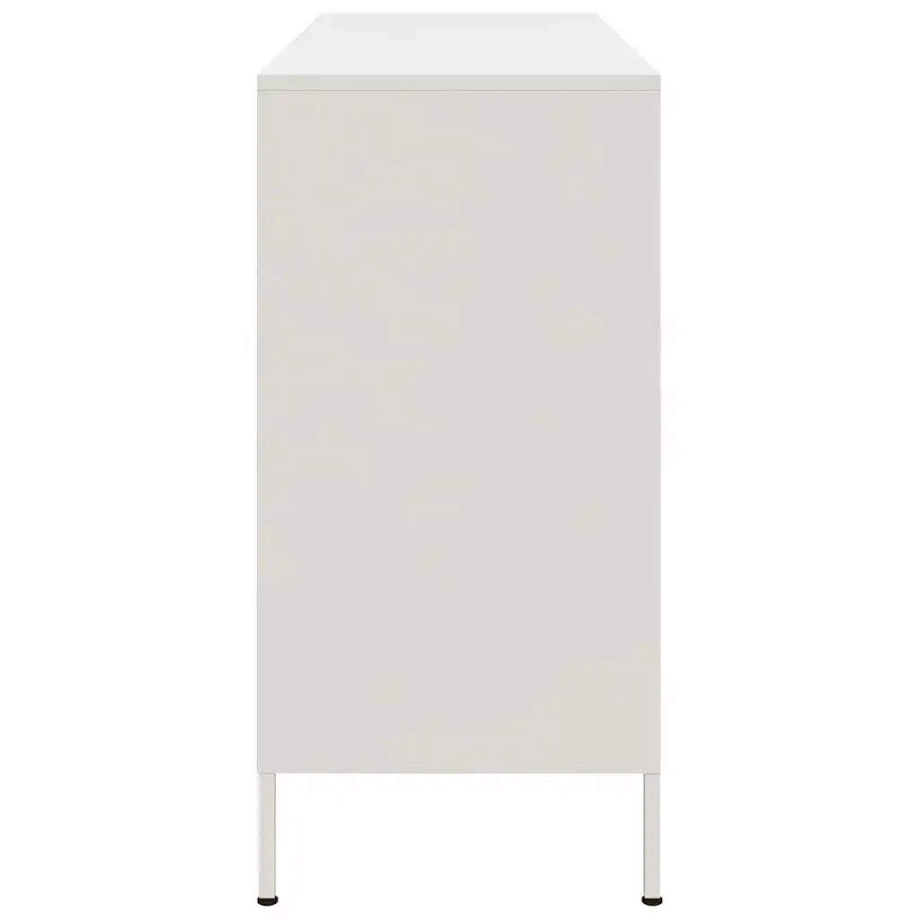 Credenza-Buffet-Armadio da cucina Bianca 100,5x39x79 cm in Acciaio