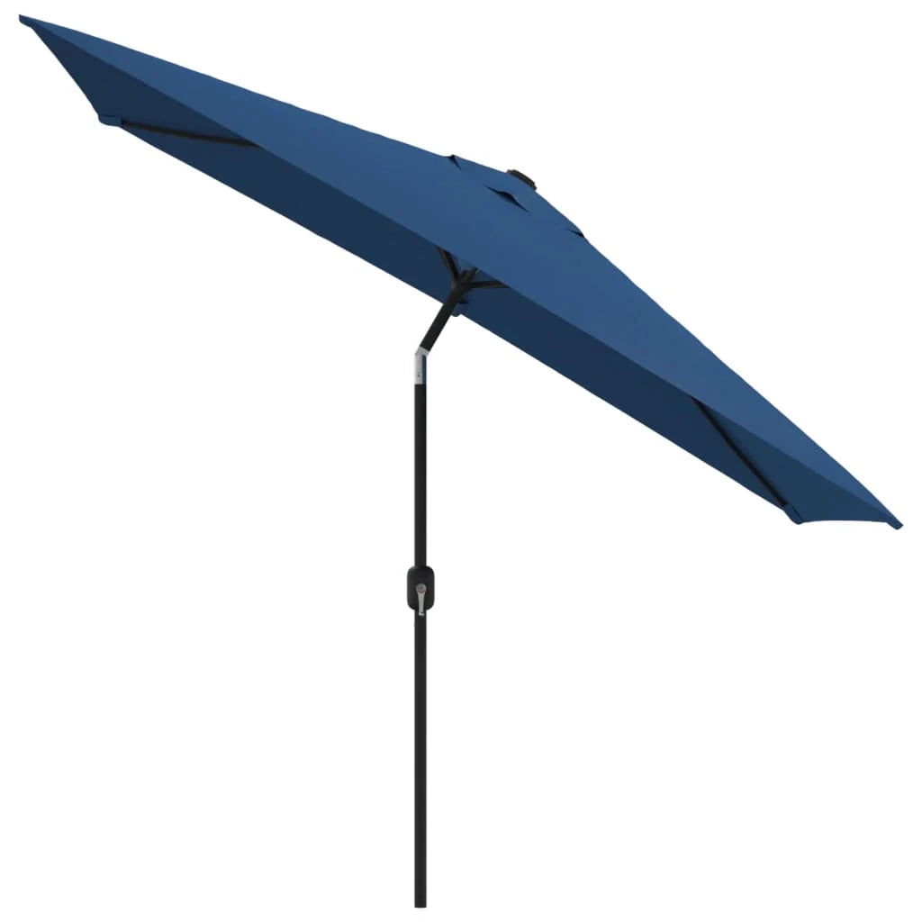Ombrellone da esterno con palo in metallo 300 x 200 cm azzurro 02_0008282