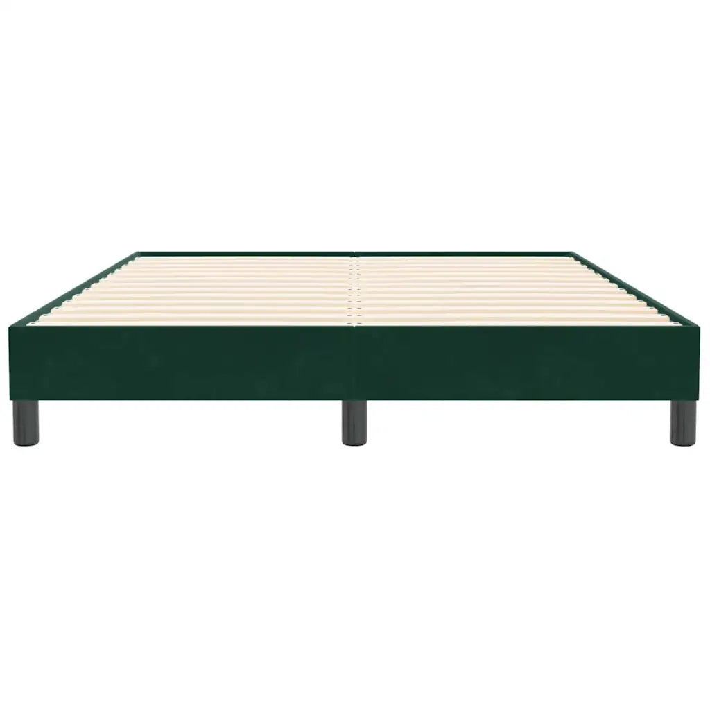 Giroletto a Molle senza Materasso Verde Scuro 160x210cm Velluto 3315834