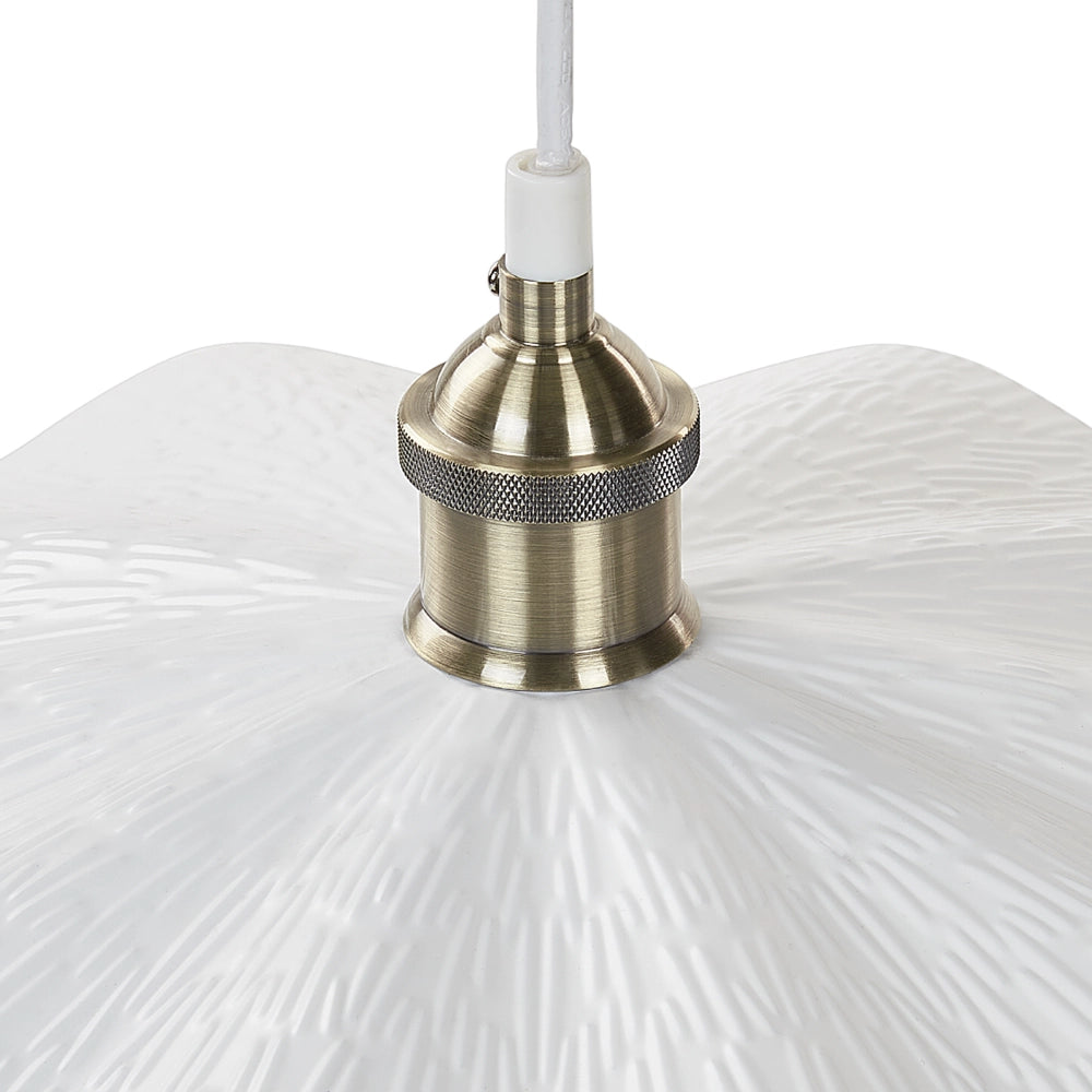 Lampadario decorativo moderno con lampadina a vista in ottone bianco soggiorno glamour