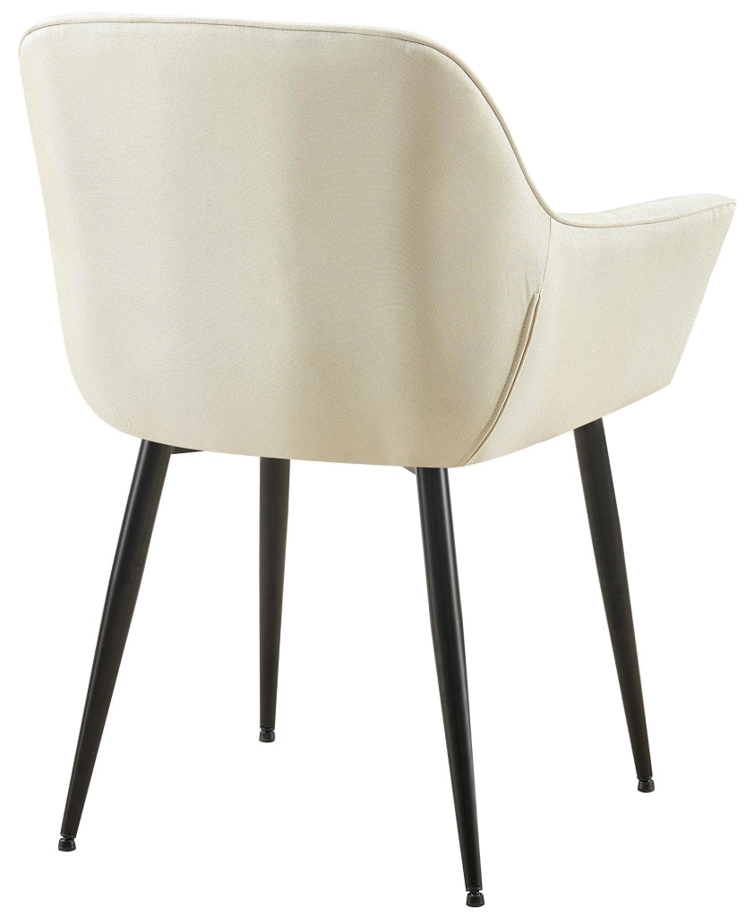 Sedia da pranzo Roseville crema,Tessuto