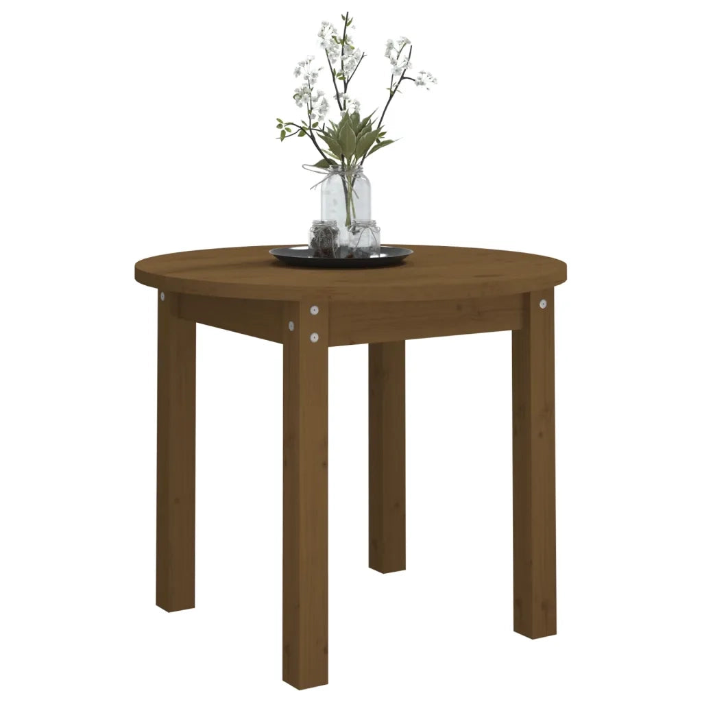Tavolino da Salotto Ambra Ø 55x45 cm in Legno Massello di Pino 822330