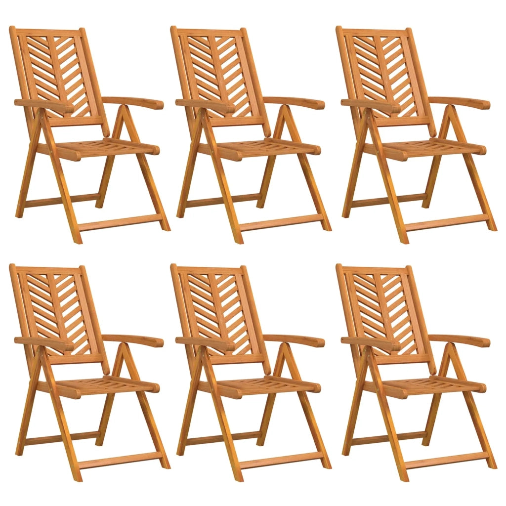 vidaXL Sedia da Giardino 6 pcs Marrone Legno di Acacia Massello