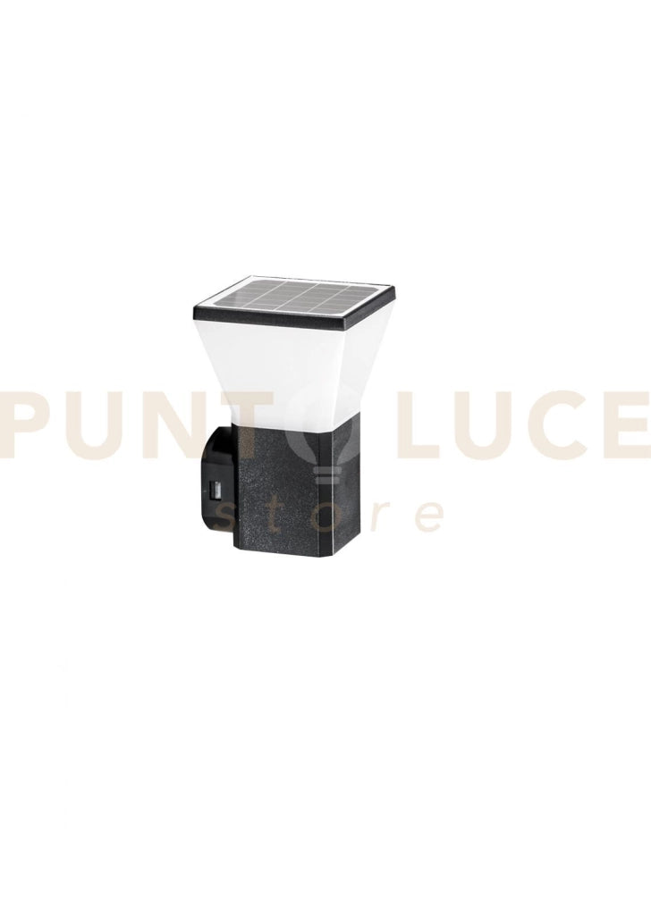 APPLIQUE LED MAEVE 2,8W 300LM 2700-6500K 14,8X14,8X23,6 CM PANNELLO SOLARE E SENSORE CREPUSCOLARE ON-OF