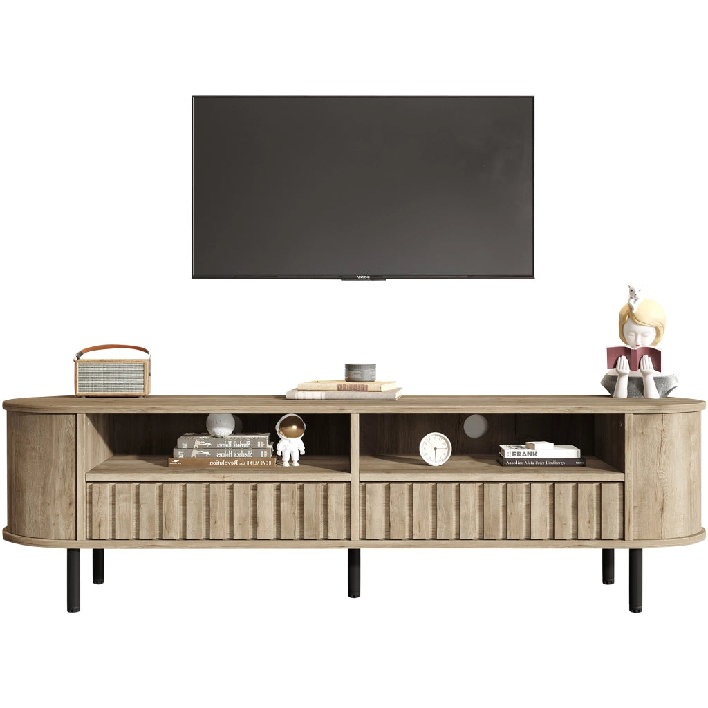 Mobile TV Lowboard ¨C MINIMAL ¨C Naturale, MDF, 2 Ante, 2 Cassetti, 160x40x48 cm