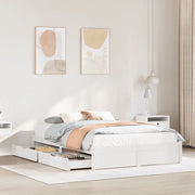 Letto senza Materasso-Struttura Letto Bianco 150x200 cm Legno Massello di Pino 806081