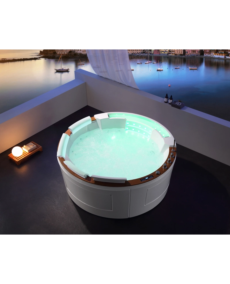 Vasca da Bagno Idromassaggio Circolare 195x195cm Centrostanza , Full Optional Kizena
