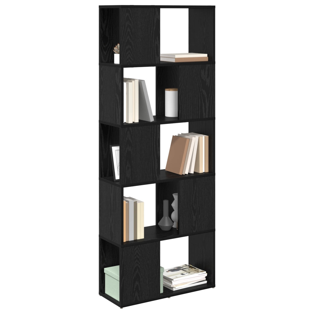 Libreria Quercia Nera Legno Ingegnerizzato 60 x 24 x 155 cm