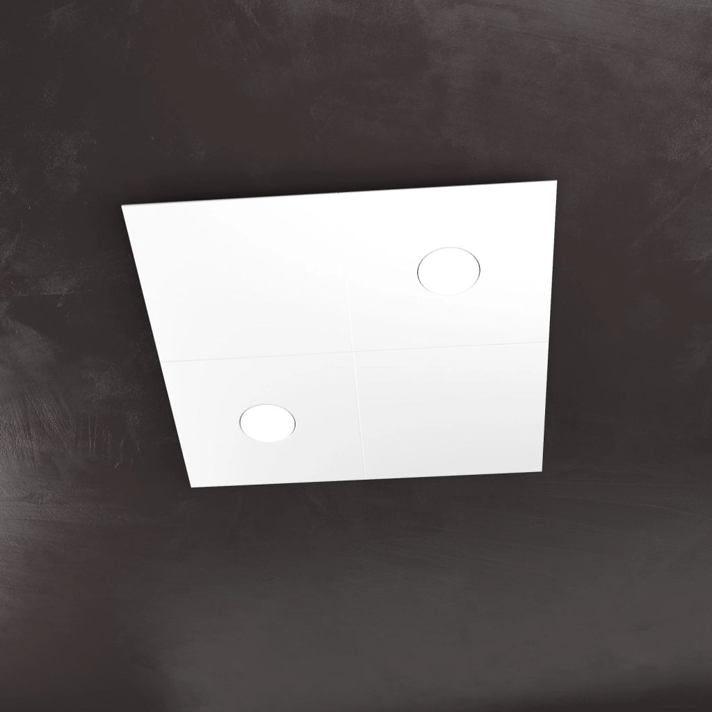 ECCENTRIC APPLIQUE-PLAFONIERA 2 LUCI + 2 DECORATIVO BIANCO 1156-2L2D-BI
