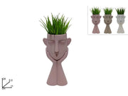Vaso Decorativo Casa con Viso e Mani + Pianta Grassa 28 x 11 x 8,5 cm Vari Colori