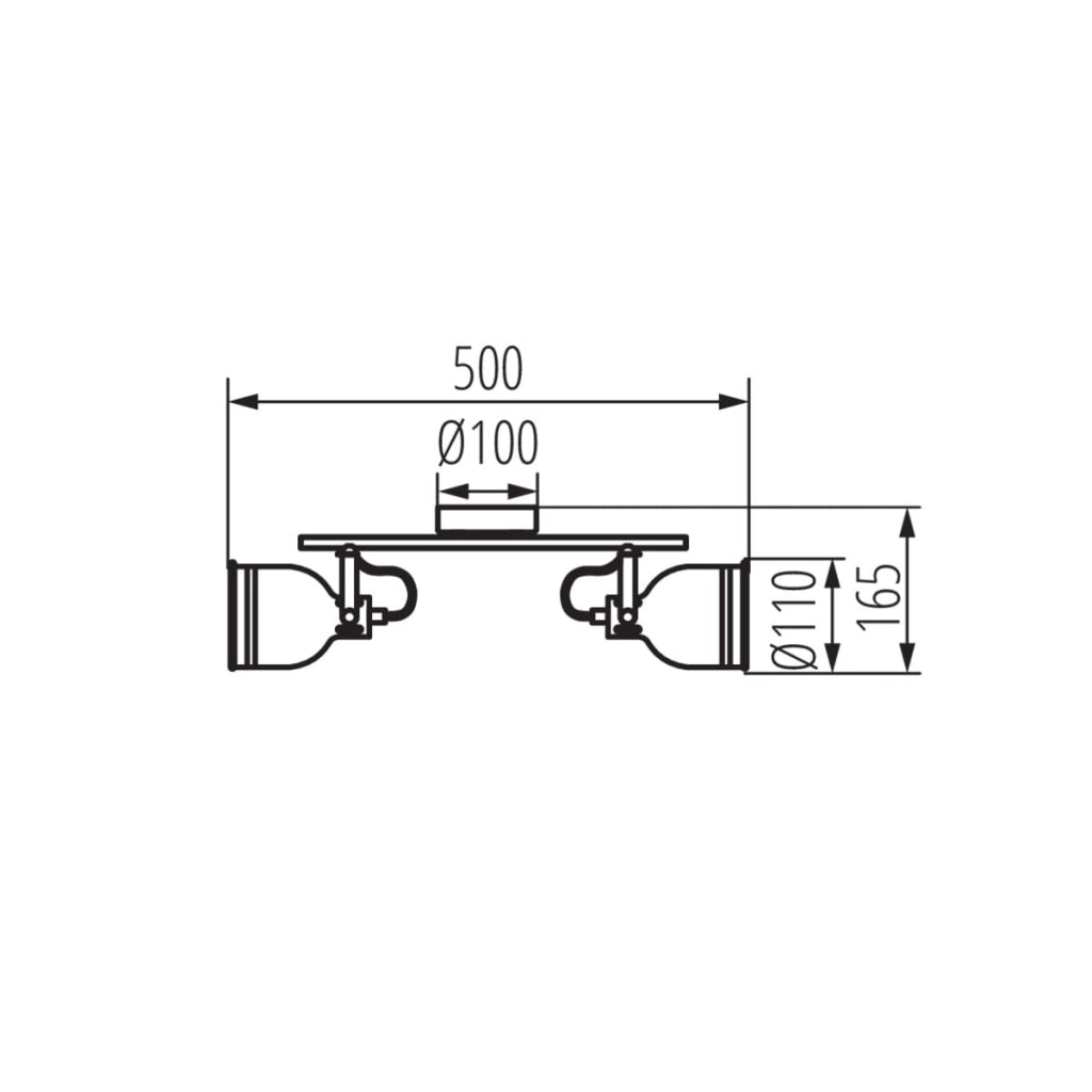 Faretto parete/soffitto tondo DERATO retro bianco 2xE14 Kanlux