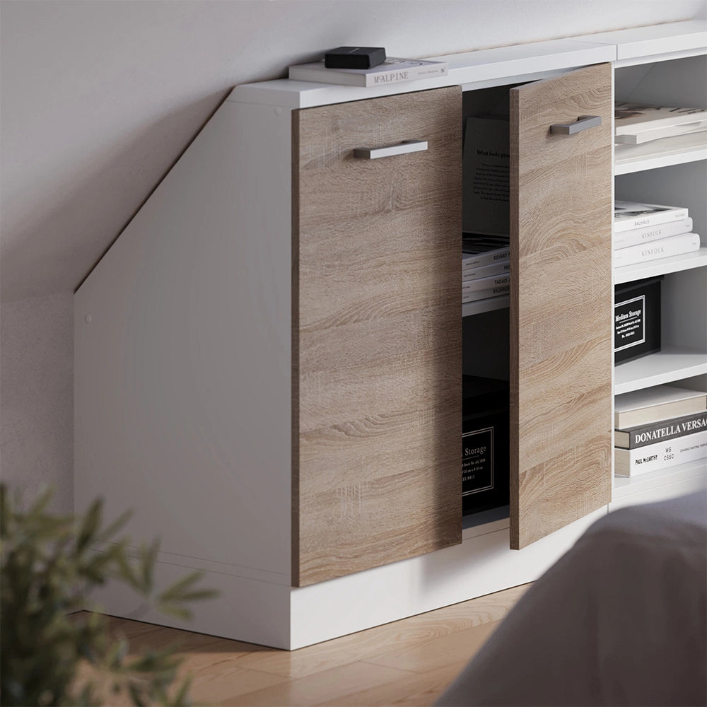 Mobile sottotetto Rion Sonoma/Bianco con 2 porte Vicco