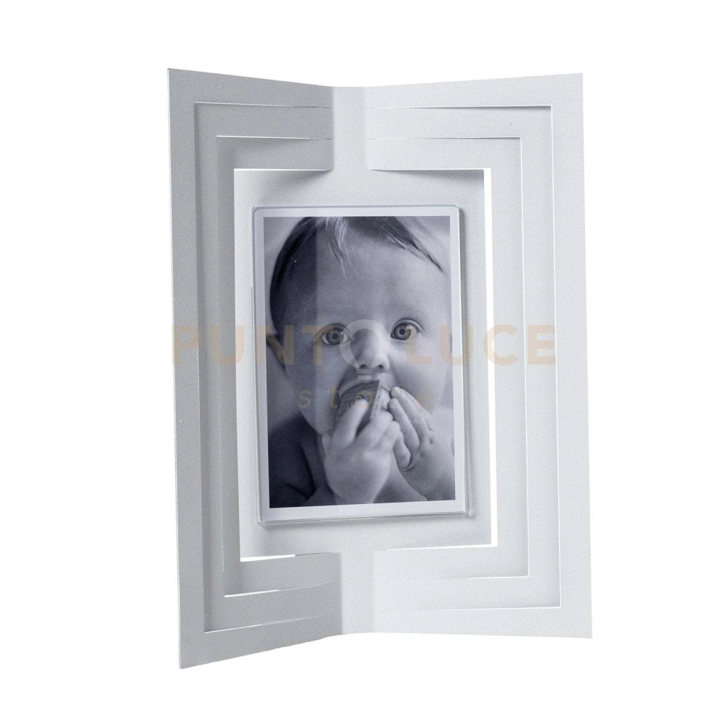Portafoto di design Vibra grande Bianco marmo
