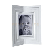 Portafoto di design Vibra grande Bianco marmo