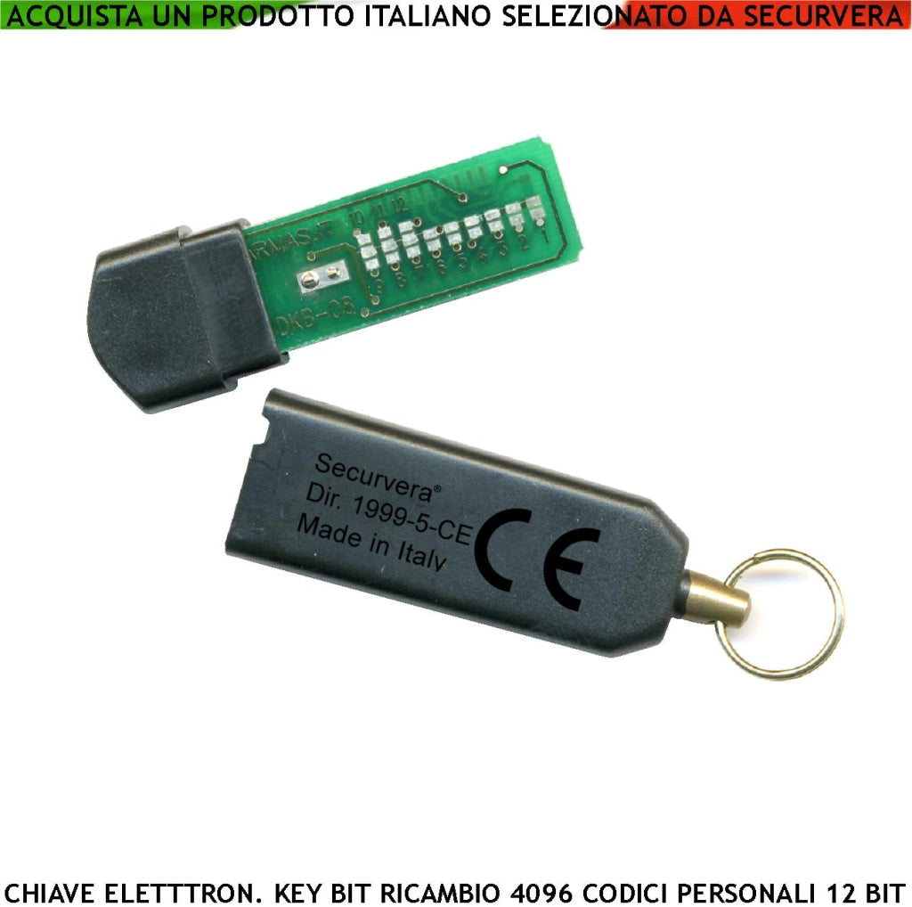 Duplicato Chiave Elettronica Key Bit 12 Bit C 104 Dallas Codice Sicurezza Personale Univoco Costruito dal Cliente a Saldare Scelto su 4096 Combinazioni Binarie Contatto a Sfioramento Led Conferma