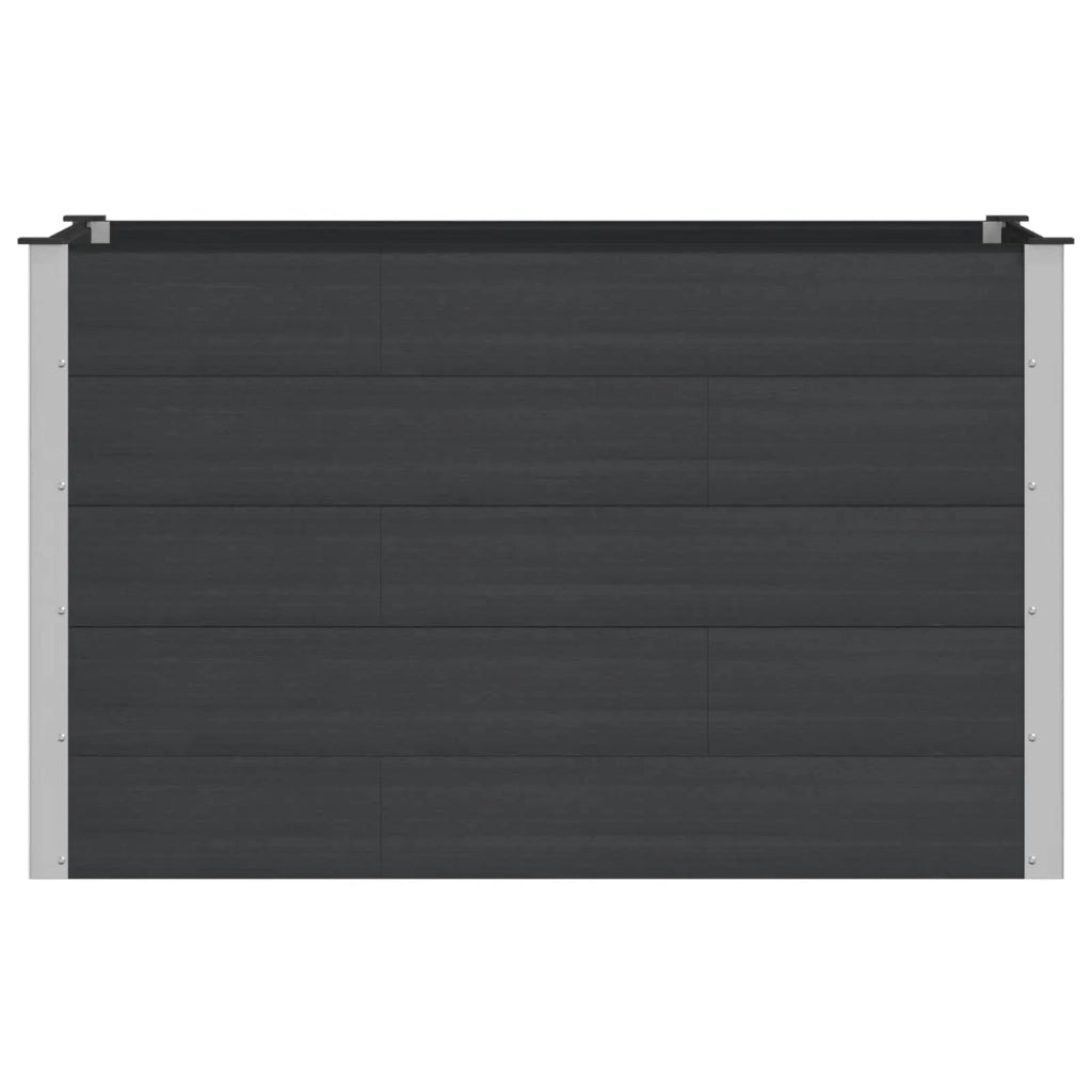 Letto rialzato da giardino Nero 150 x 100 x 91 cm alluminio 42038983