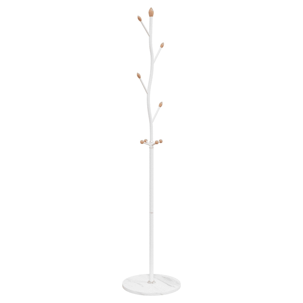 Appendiabiti Bianco 177 cm in Ferro Verniciato a Polvere 377093