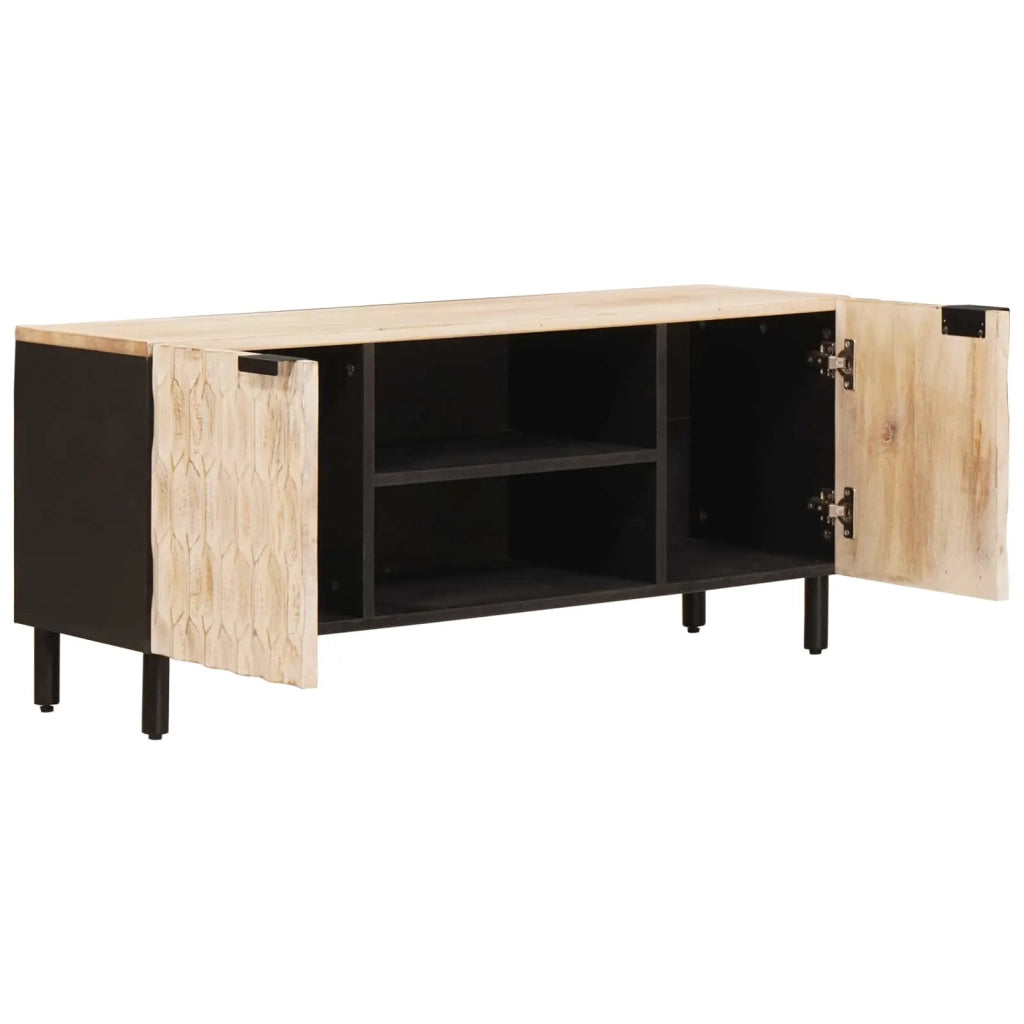 Mobile TV con porta Finitura Bianco Lavato 105 x 33 x 46 cm 4017864