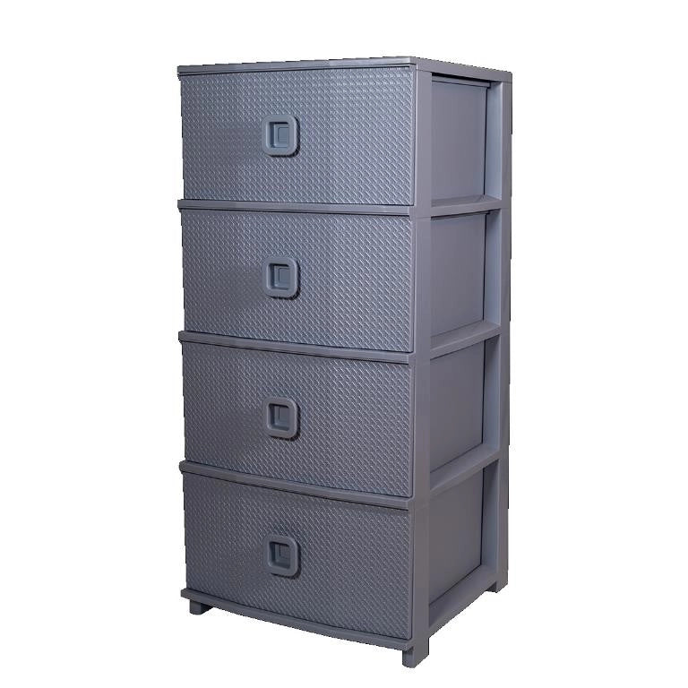 Cassettiera Pratika Kool 4 Cassetti Grigio 37,5 x 37 x 80 cm