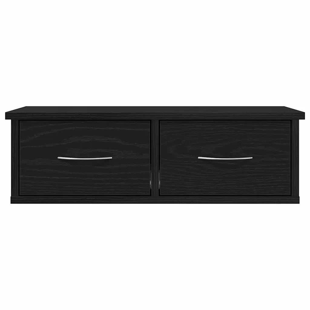 Armadietto a muro con cassetto Rovere Nero 60 x 26 x 18,5 cm 862435