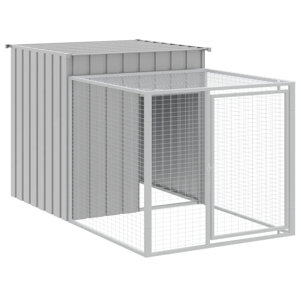 Pollaio Area Corsa Grigio Chiaro 110x1017x110cm Acciaio Zincato 3189097