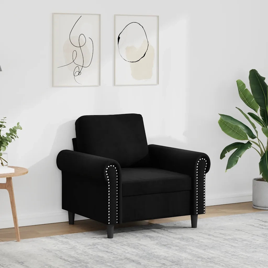 Poltrona Nero 60 cm Vellutocod mxl 131213