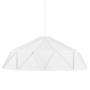 Lampadario in Metallo di colore Bianco con Paralume Semicircolare Design Industriale Moderno