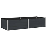 Letto rialzato da giardino Nero 250 x 100 x 54 cm