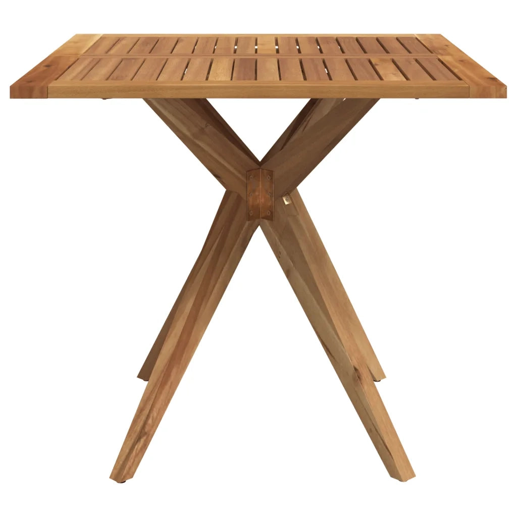Tavolo da Giardino Quadrato 85x85x75cm Legno Massello di Acacia 367836