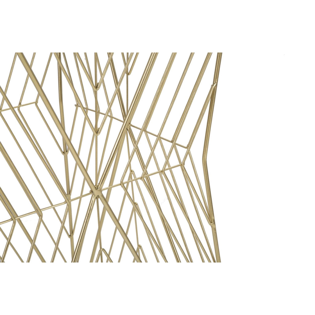 Tavolino VKH594, Oro, Metallo, 50x50x100 cm