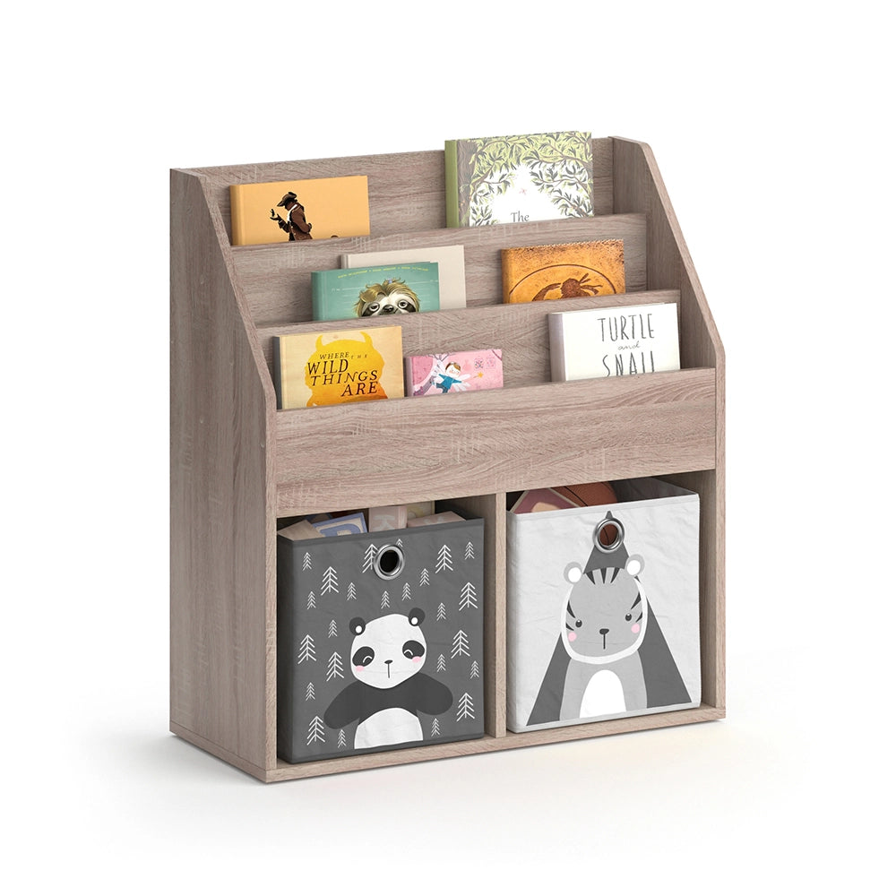 Vicco Libreria bambini Sonoma 30.7 x 79 cm con 2 scatole pieghevoli opt.2