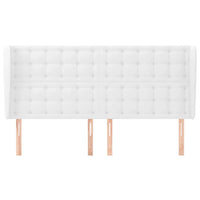 Testiera ad Orecchio Bianca 183x23x118/128 cm in Similpelle 3118059