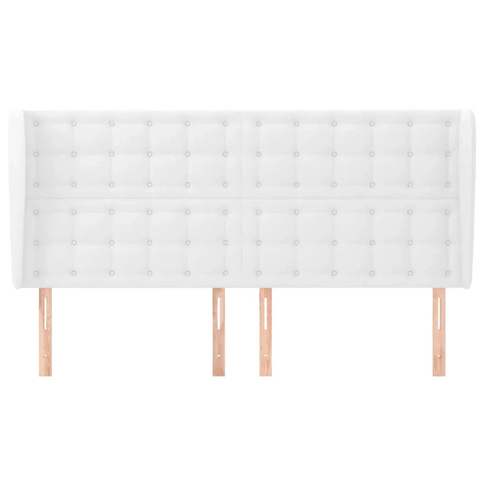 Testiera ad Orecchio Bianca 183x23x118/128 cm in Similpelle 3118059