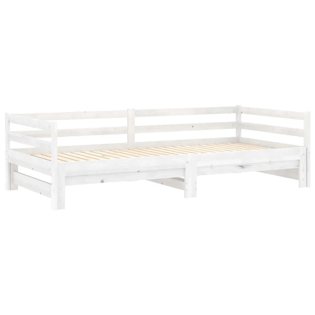 Dormeuse Estraibile 2x(90x200) cm Nera in Massello di Pino 3083655