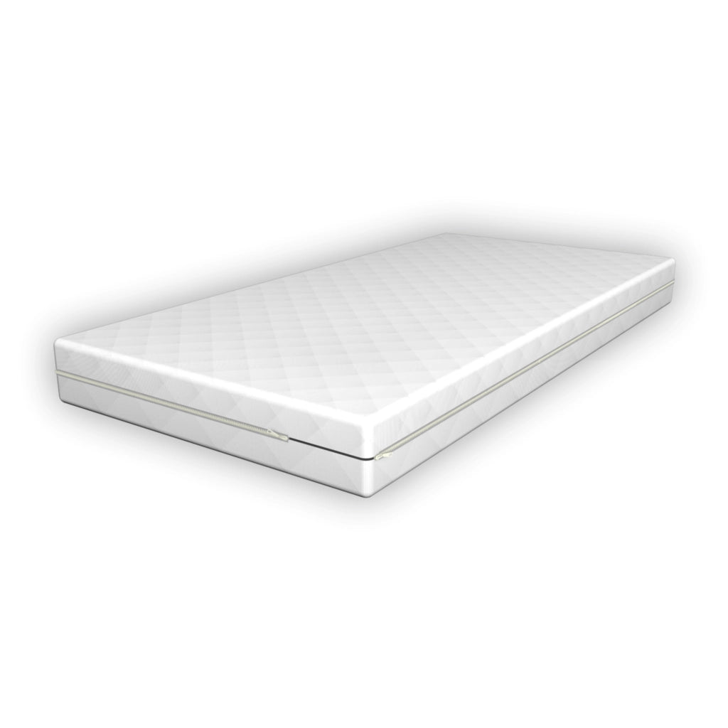Letto per Bambino a Forma di Casetta con Materasso Ipoallergenico a Schiuma Fredda 80x160 cm Struttura in Legno in Stile Montessori - Bianco
