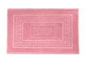 Tappeto Bagno Doccia Spugna Tinta Unita Torino Tappetino Super Assorbente In Cotone Pelo Corto Con Greca - 45x60 - Rosa