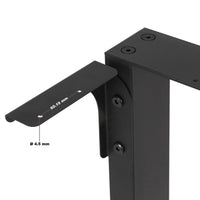 Base per tavolo 64x40 cm verniciatura a polvere nero Gambe quadrate tavolino