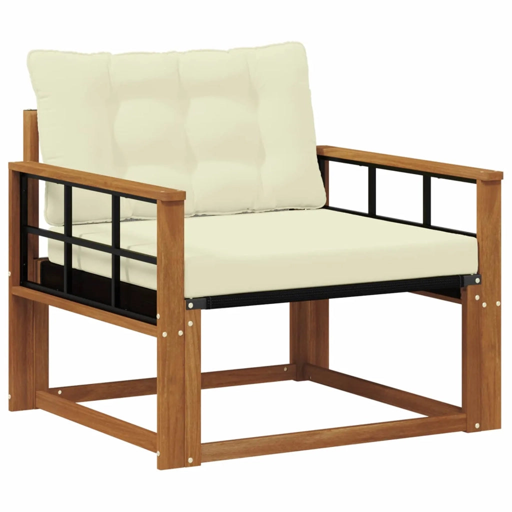 Set di divani da esterno-Sofa da giardino Legno di Acacia Massello e Textilene 763527