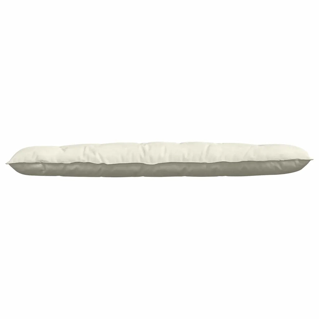 Cuscino per Schiena Crema 180 x 50 cm Tessuto in Cords