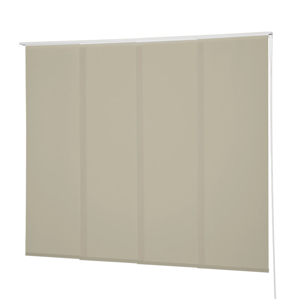 VIEWTEX Kit di pannelli giapponese (binario e pannelli) Screen - Grado di apertura 10% - Linen Sabbia 191 cm - Made in Europe - 5 anni di garanzia