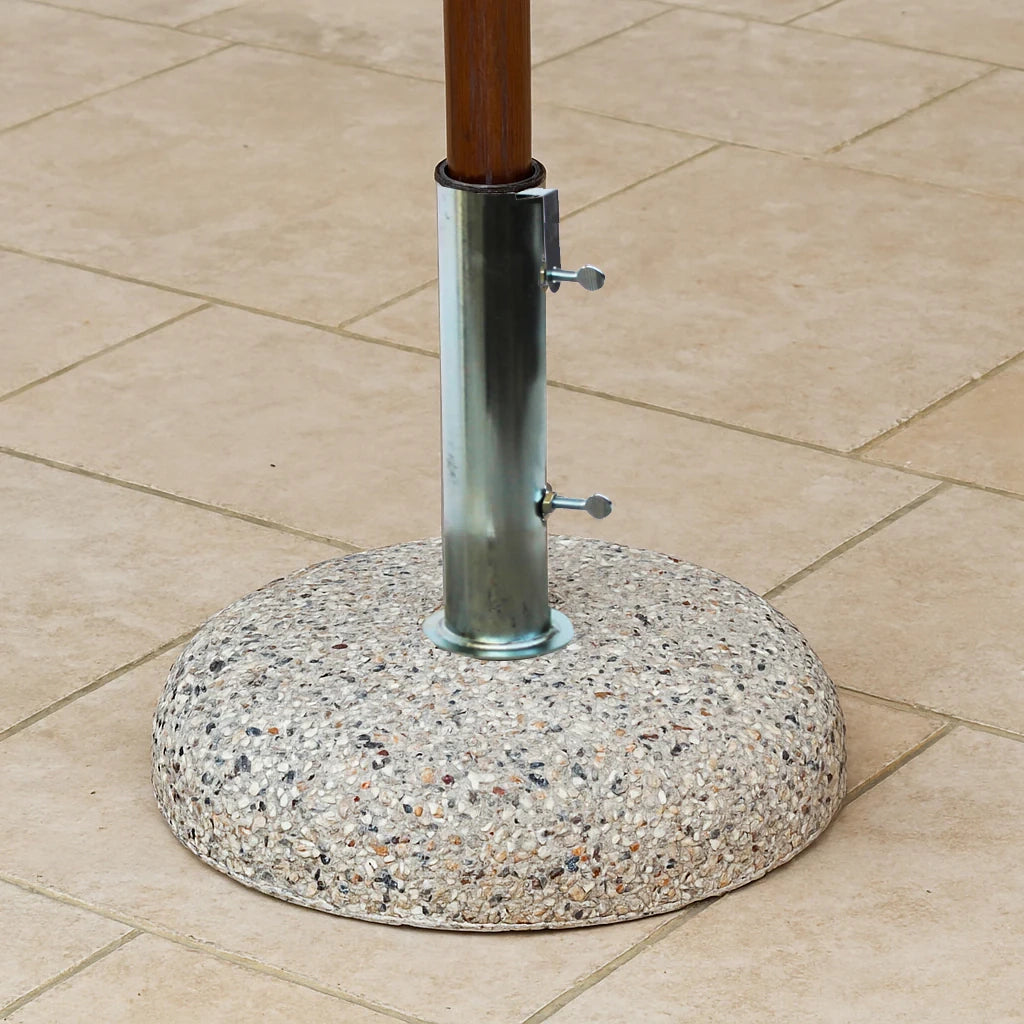 Base per ombrellone Roca, base zavorra (Ø50 cm) in graniglia, 25 kg, tubo diametro 55 mm, stabile