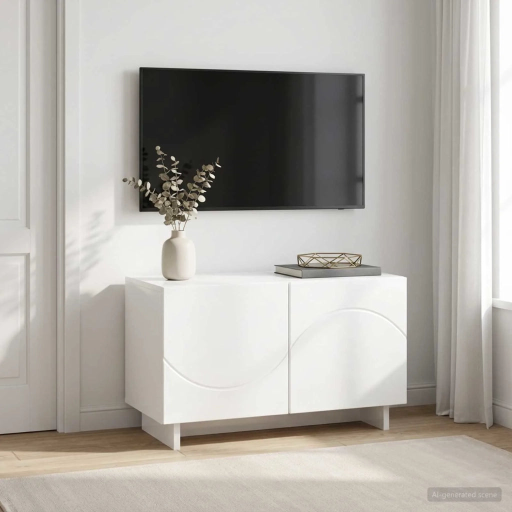 Supporto TV 60 x 34.5 x 40 cm Bianco Lucido 8011562