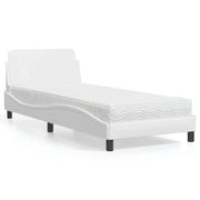 Letto con Materasso Dover Bianco 90x190 cm in Similpelle 3208318