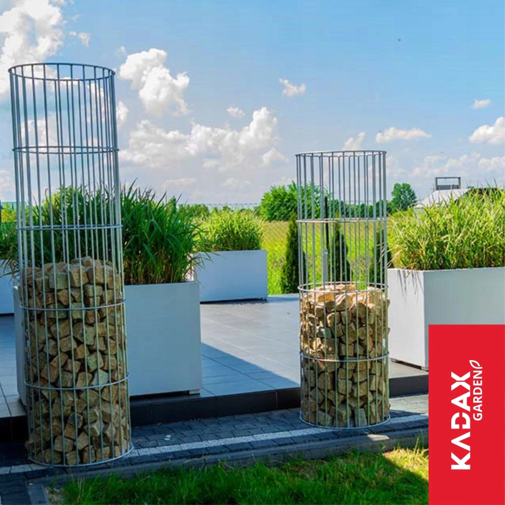 Pergola da giardino KADAX per piante e fiori, palo in metallo da 100 cm + ancoraggi