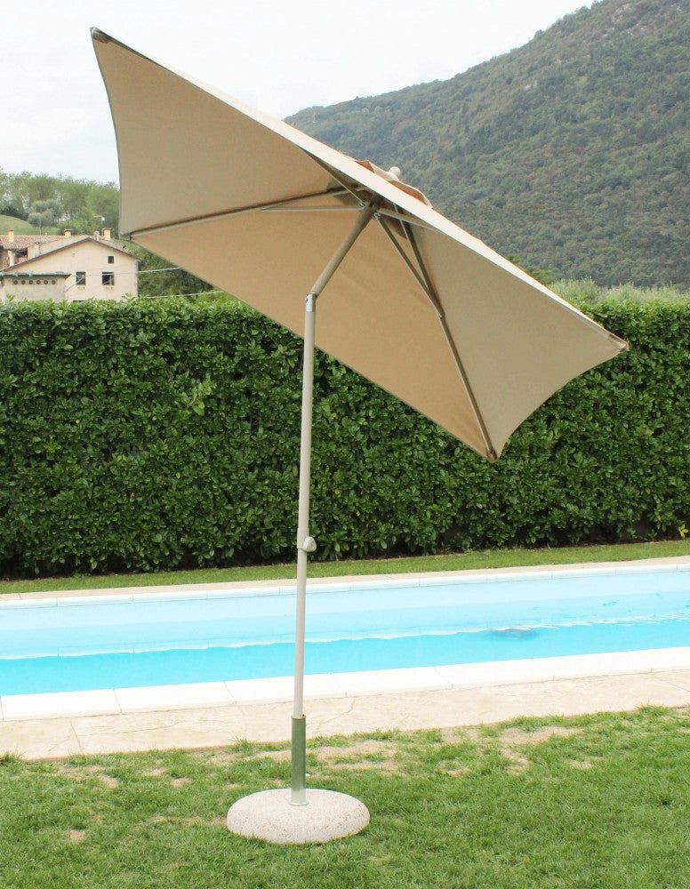 Ombrellone da Giardino Nice 2x2 m in Alluminio Tortora