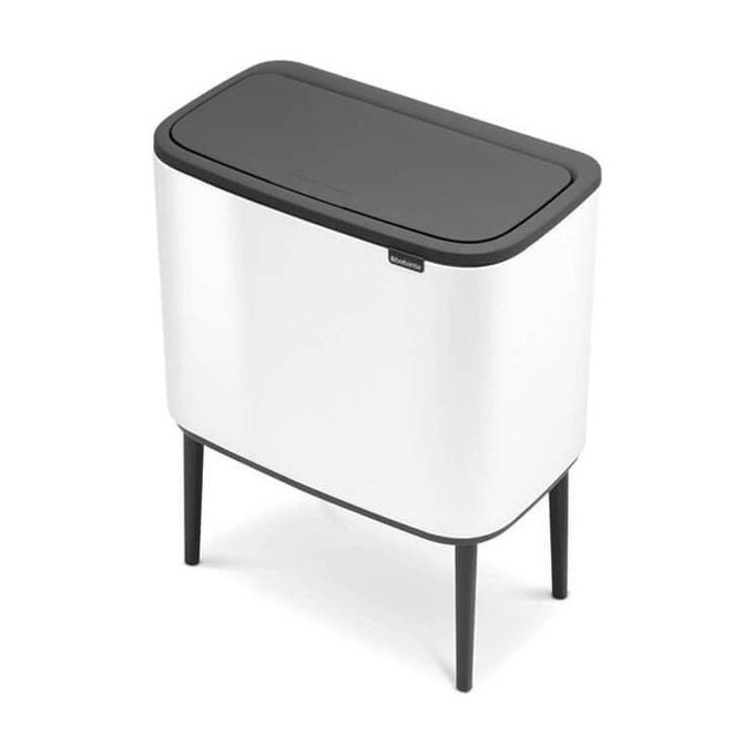 Brabantia 313547 Bo Touch Bin Pattumiera 34 L con 2 Secchi Interni Rimovibili colore Bianco
