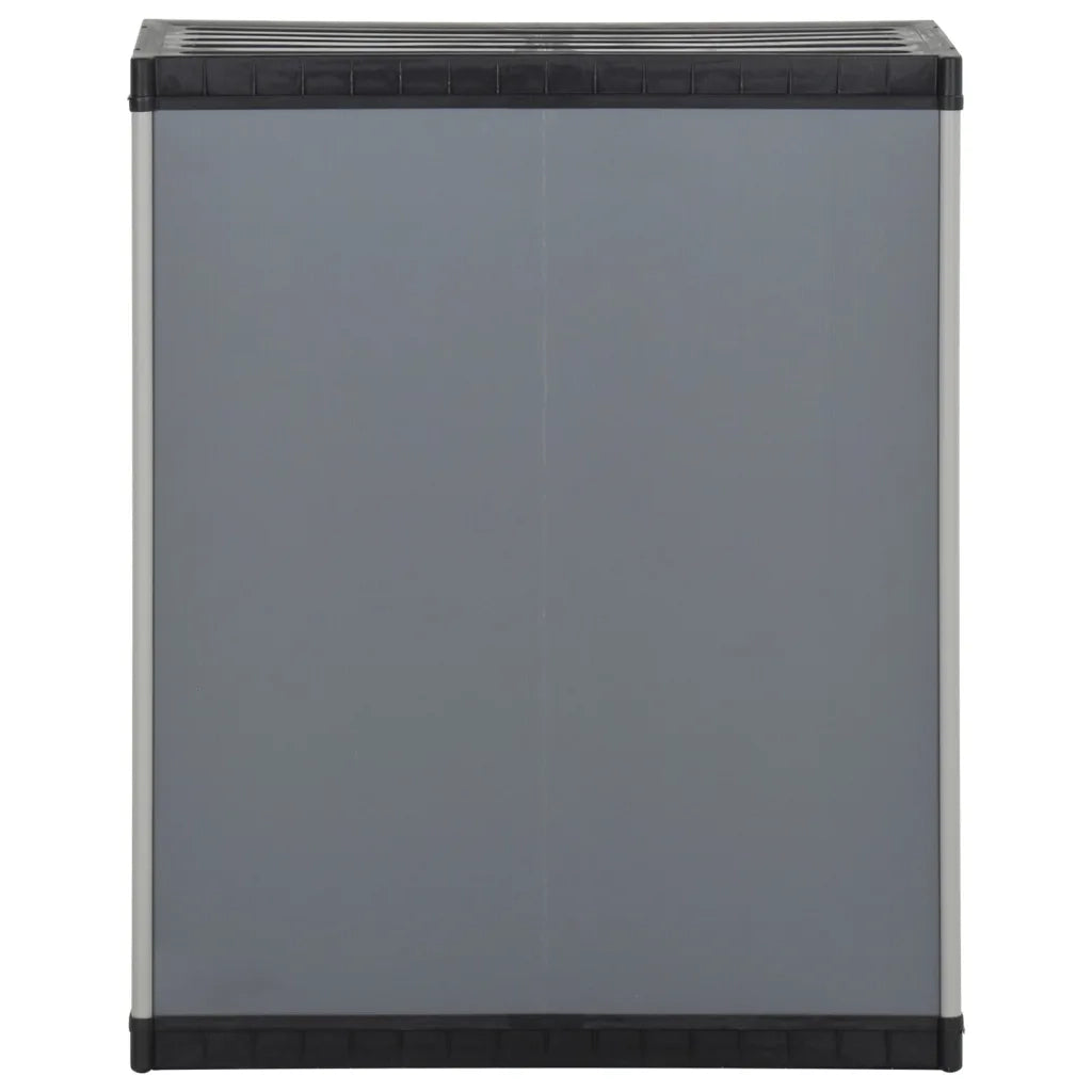 Armadio per Rifiuti da Giardino Grigio e Nero 68x40x85 cm in PP cod mxl 40537