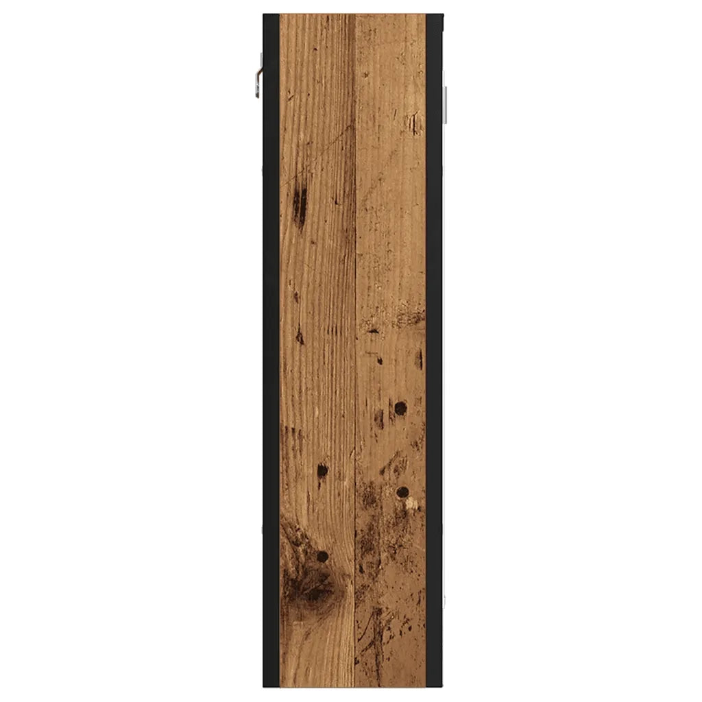 vidaXL Mobile da Bagno con Specchio Legno Antico 60x16x60cm Truciolato